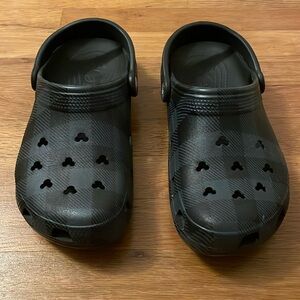 Disney Park Black Plaid Mickey Crocs